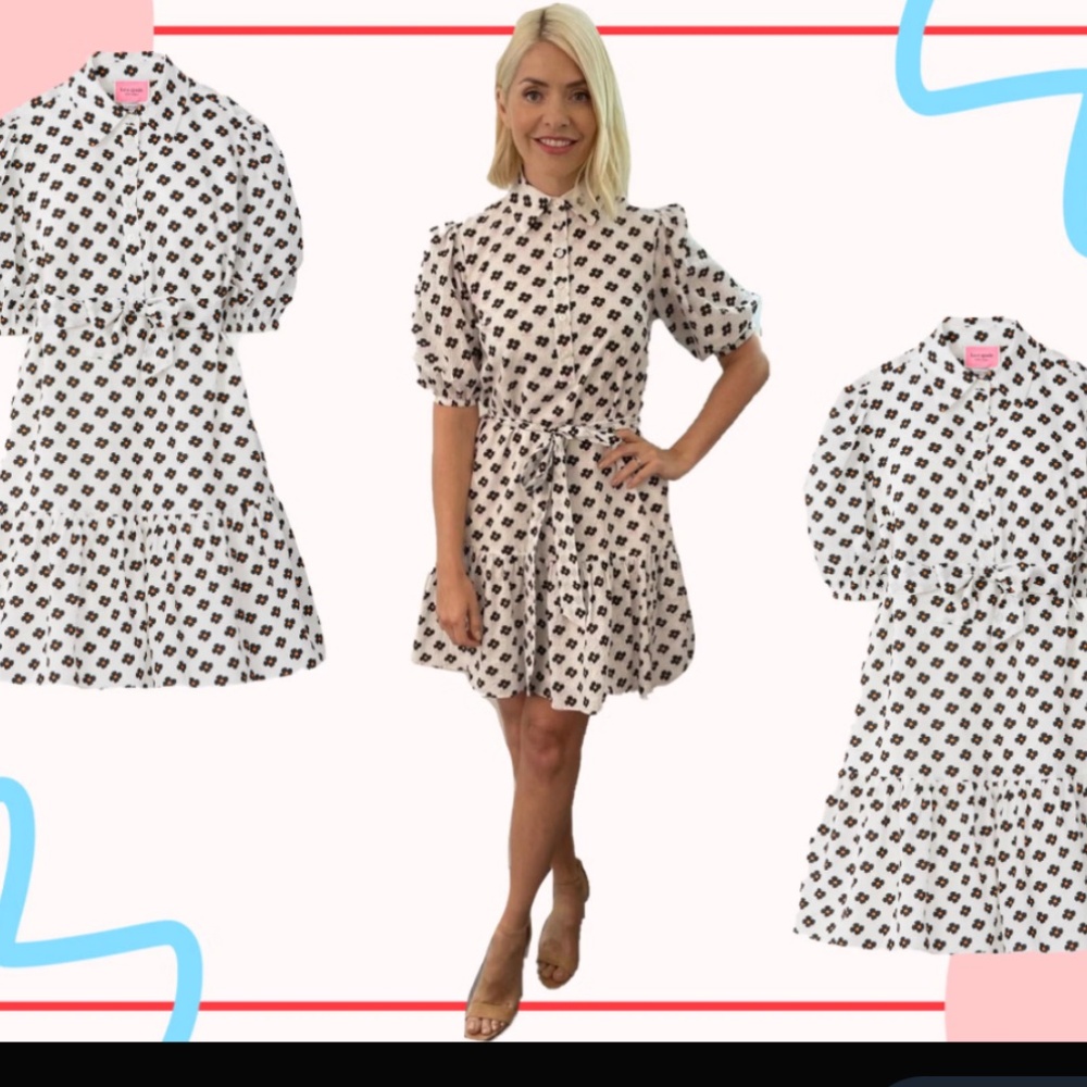 Kate Spade _ block floral textured shirtdress - Picture 2 of 2
